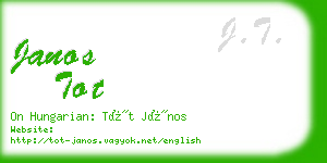 janos tot business card